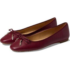Michael Kors Nori Flex Flat Womens Size 9.5 Mulberry Leather Slip on Square Toe